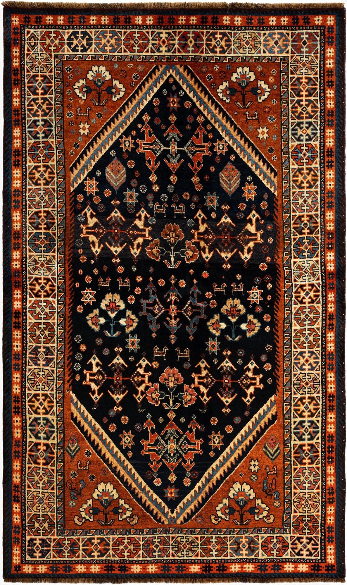  4' 10 x 8' 2 Ghashghai Wool Rug