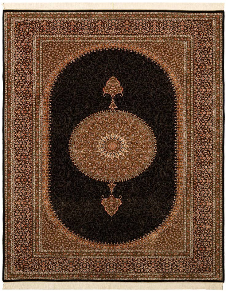 Detail image of  6' 6 x 9' 10 Ghom Design Rug