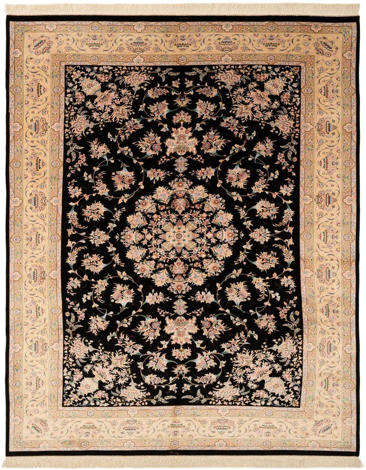 Detail image of  6' 3 x 9' 10 Ghom Design Rug