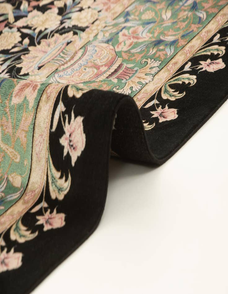 Detail image of  6' 3 x 10' Ghom Design Rug