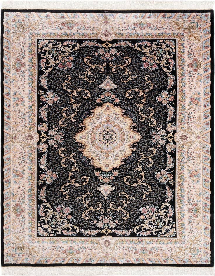 Detail image of  5' 11 x 9' 2 Ghom Design Rug