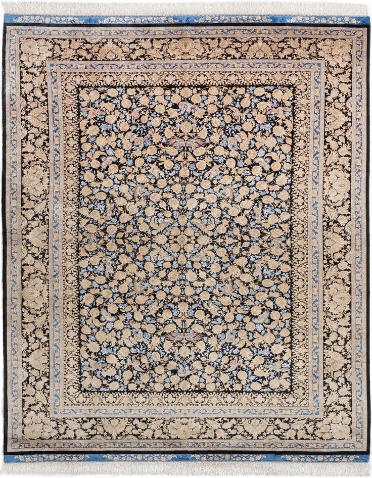 Detail image of  5' 11 x 9' 2 Ghom Design Rug