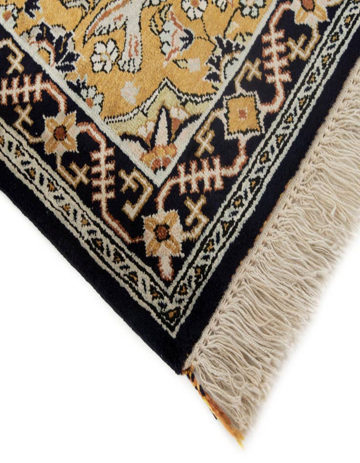 Detail image of  2' 1 x 2' 9  Hand Knotted Ghom Persian Rug