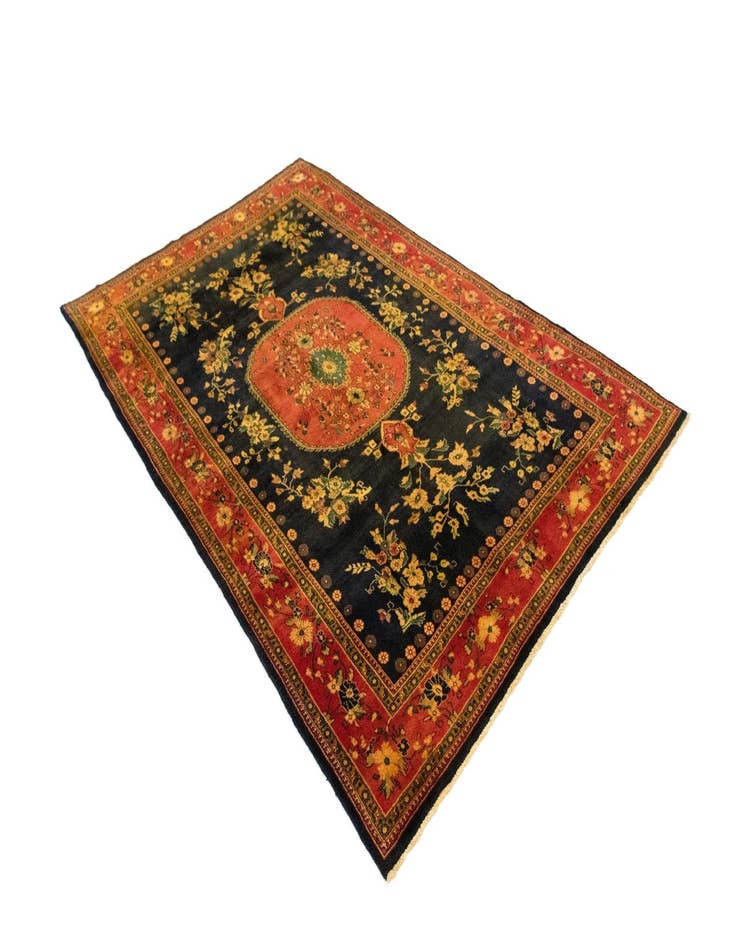 Detail image of  6' 1 x 9' 5  Hand Knotted Ghom Persian Wool Rug