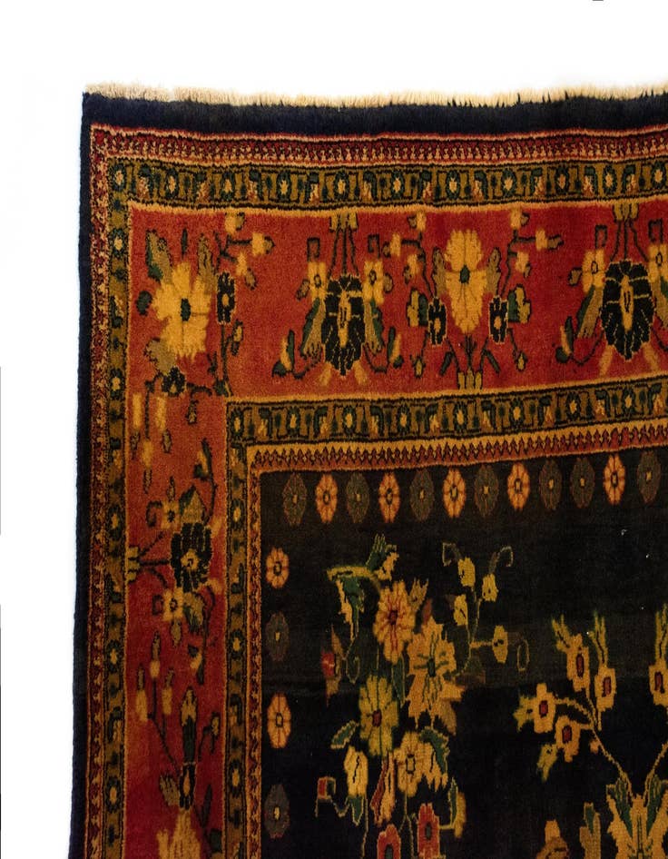 Detail image of  6' 1 x 9' 5  Hand Knotted Ghom Persian Wool Rug