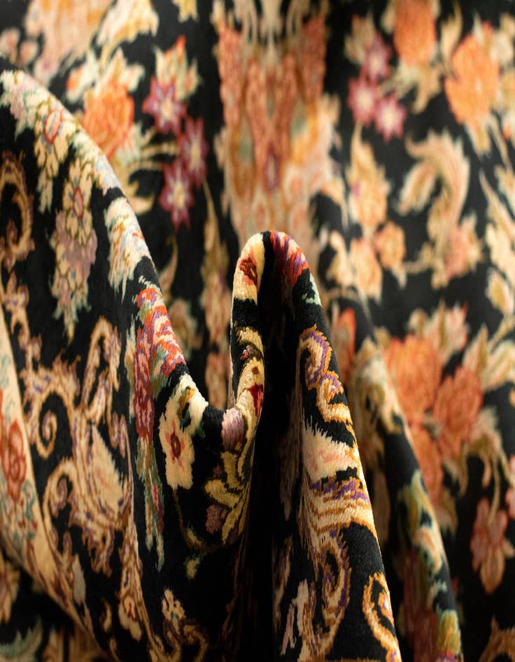 Detail image of  4' 6 x 6' 6 Ghom Silk Rug