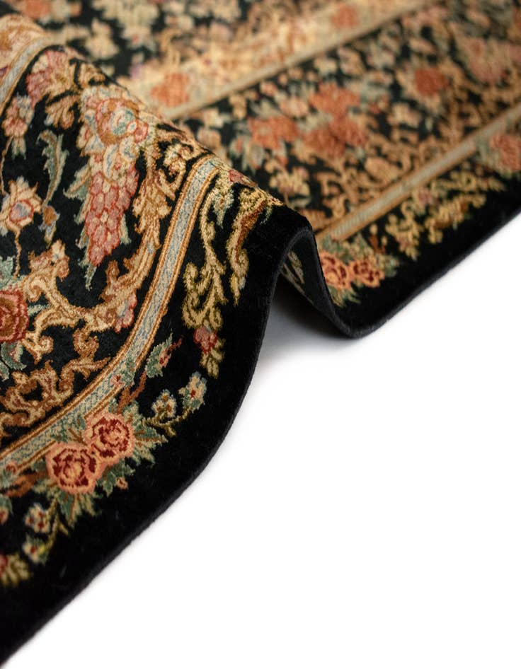 Detail image of  4' 6 x 6' 6 Ghom Silk Rug