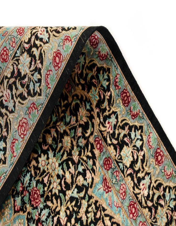 Detail image of 2' 7 x 4' 1 Ghom Silk Rug