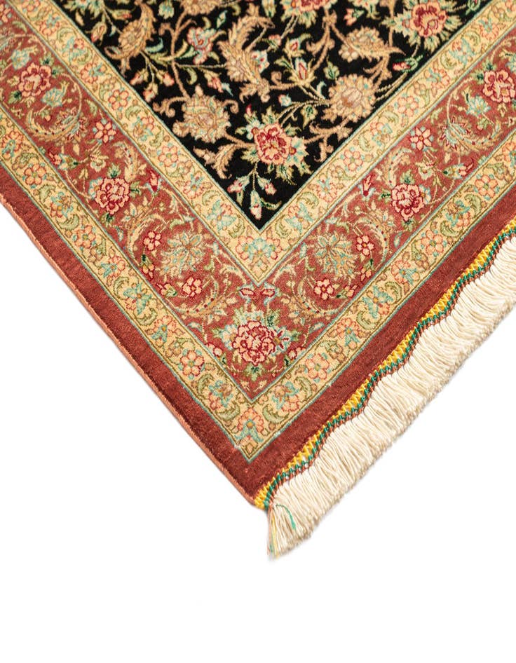 Detail image of  2' 7 x 4' 2 Ghom Silk Rug