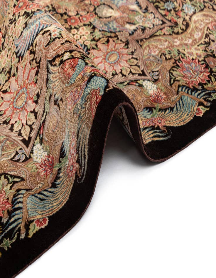 Detail image of  3' 3 x 5' 4 Ghom Silk Rug