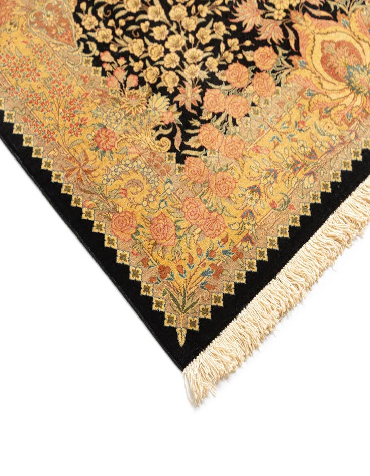 Detail image of  3' 2 x 4' 11 Ghom Silk Rug