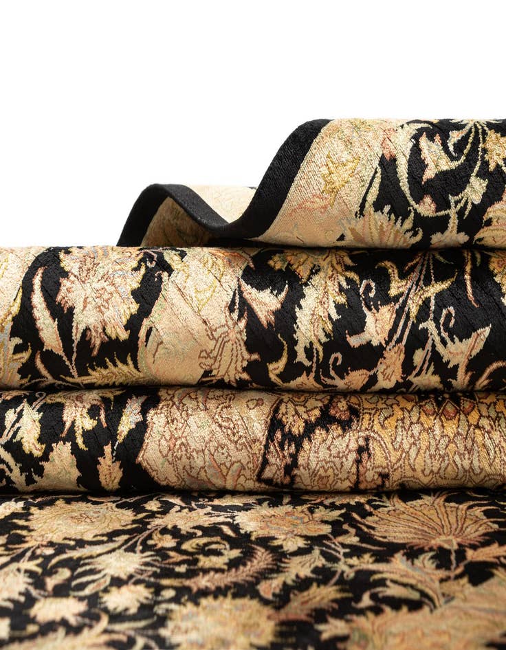 Detail image of  3' 5 x 5' 1 Ghom Silk Rug