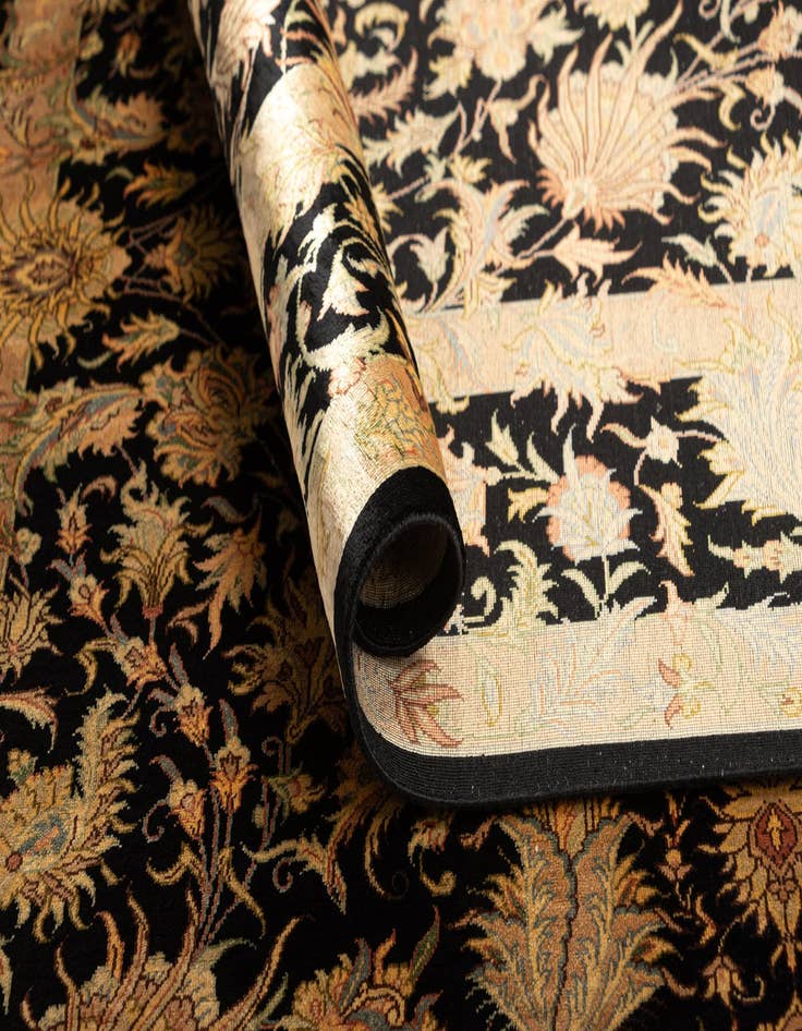 Detail image of  3' 5 x 5' 1 Ghom Silk Rug