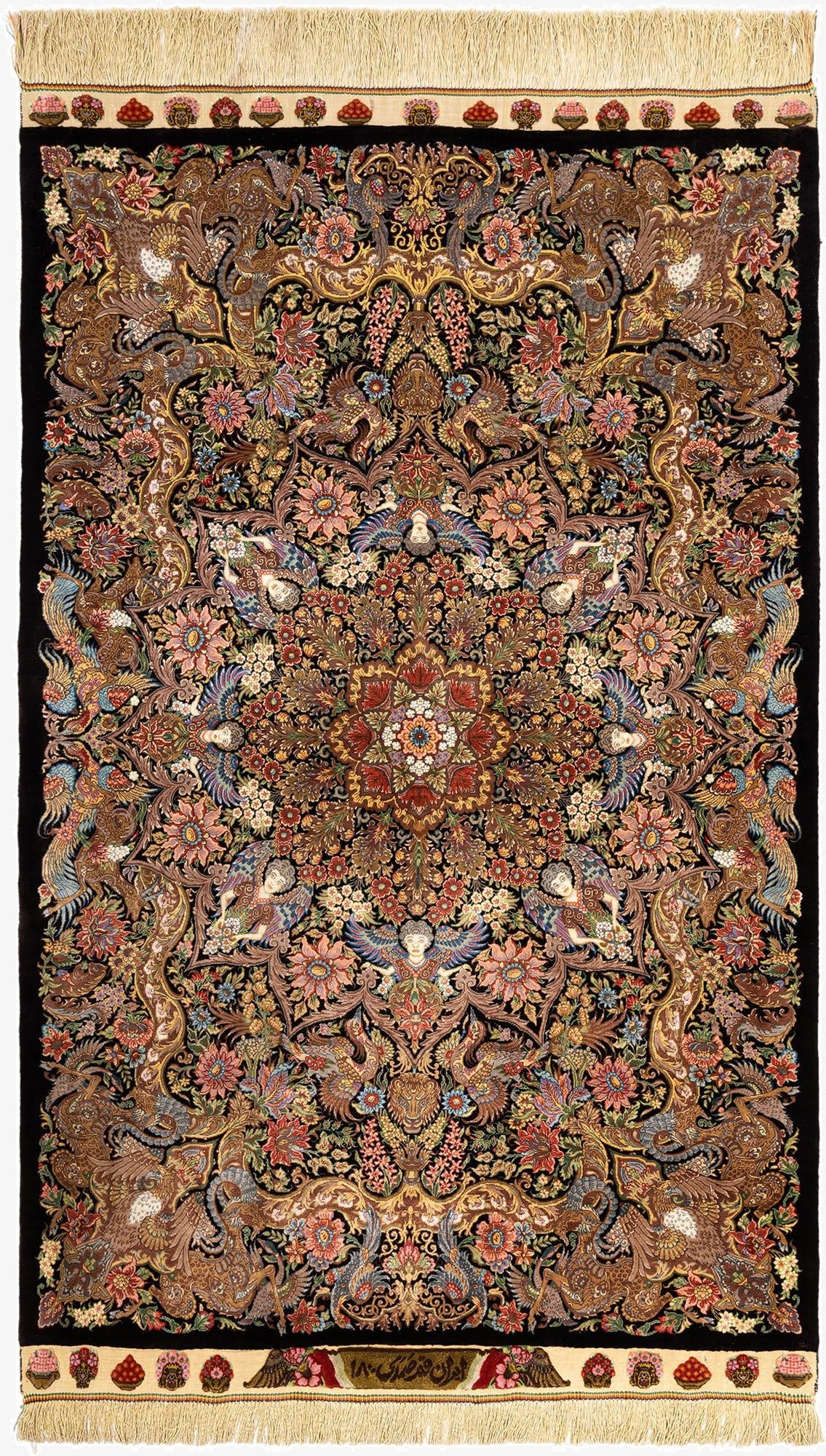  3' 3 x 5' 4 Ghom Silk Rug
