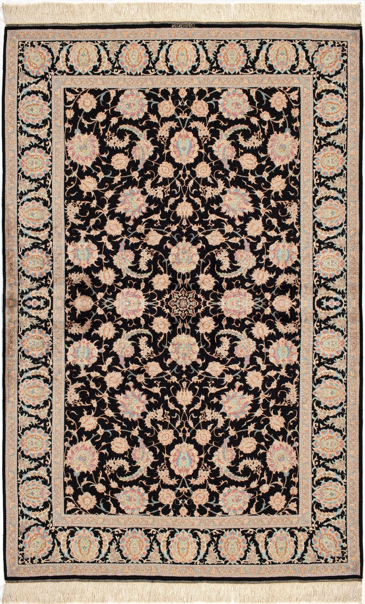  4' 4 x 6' 7 Ghom Silk Rug