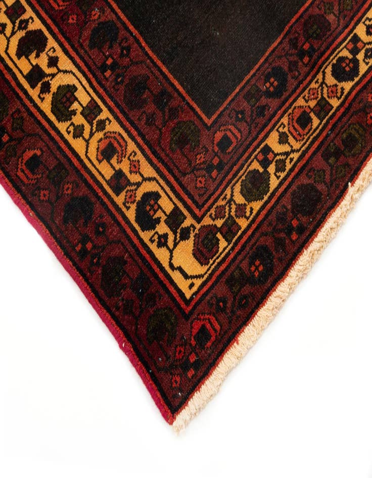 Detail image of  4' 10 x 9'  Hand Knotted Hamedan Persian Wool Rug