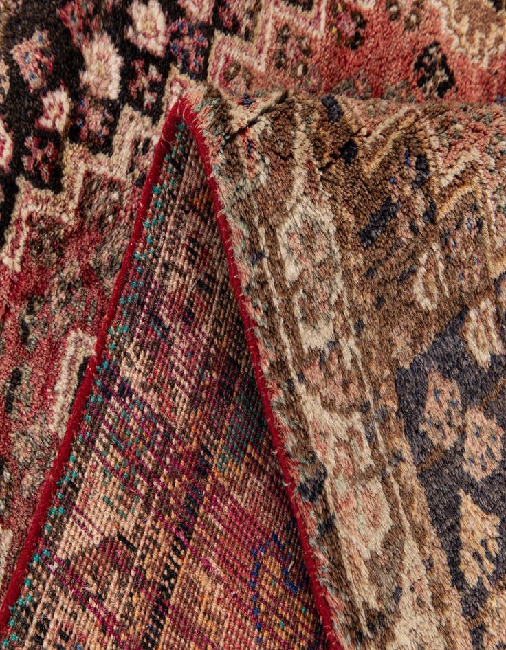 Detail image of  2' 10 x 4' 5  Hand Knotted Hamedan Wool Rug