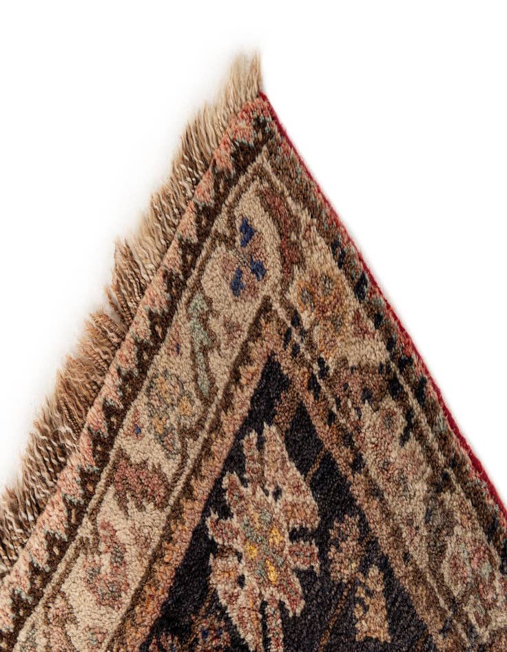 Detail image of  2' 10 x 4' 5  Hand Knotted Hamedan Wool Rug