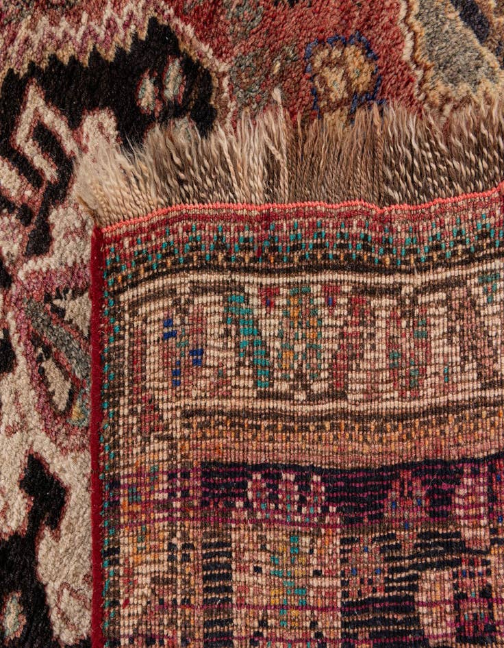 Detail image of  2' 10 x 4' 5  Hand Knotted Hamedan Wool Rug