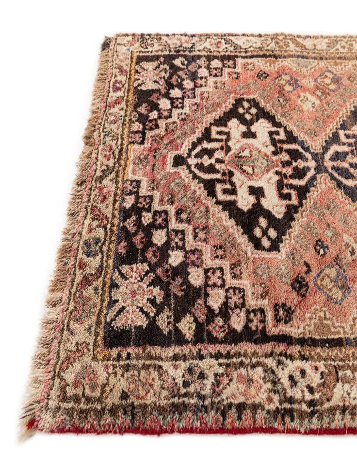 Detail image of  2' 10 x 4' 5  Hand Knotted Hamedan Wool Rug