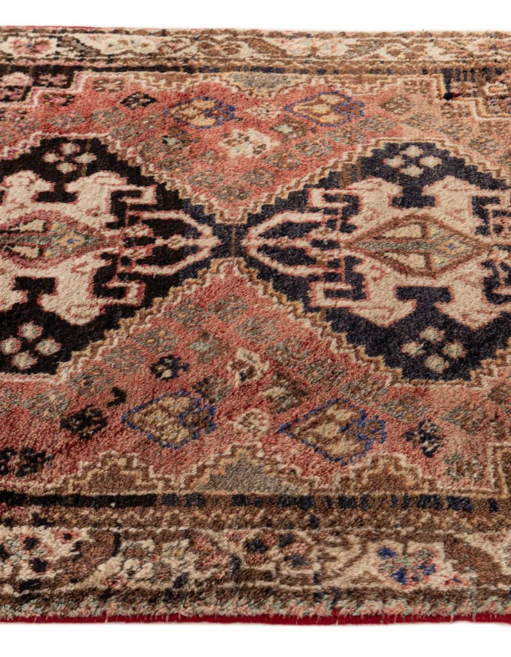 Detail image of  2' 10 x 4' 5  Hand Knotted Hamedan Wool Rug