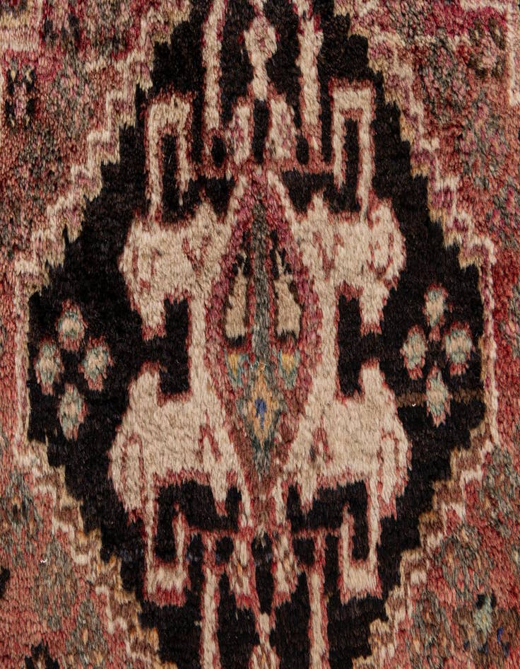 Detail image of  2' 10 x 4' 5  Hand Knotted Hamedan Wool Rug