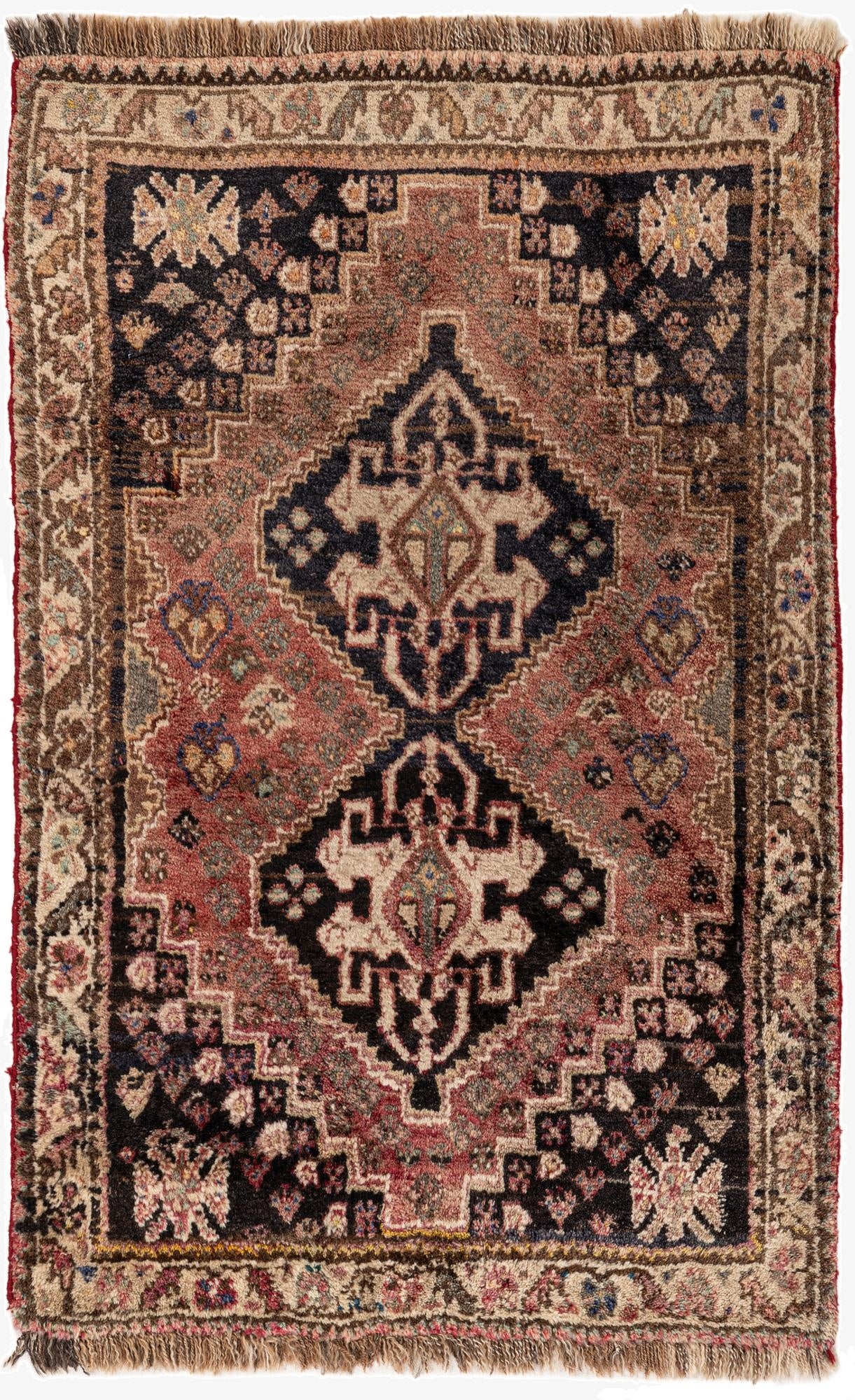  2' 10 x 4' 5  Hand Knotted Hamedan Wool Rug