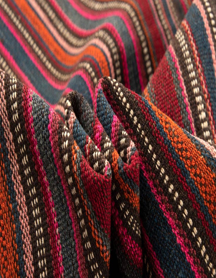 Detail image of  8' 4 x 10' 2  Hand Knotted Harssin Kilim Persian Rug