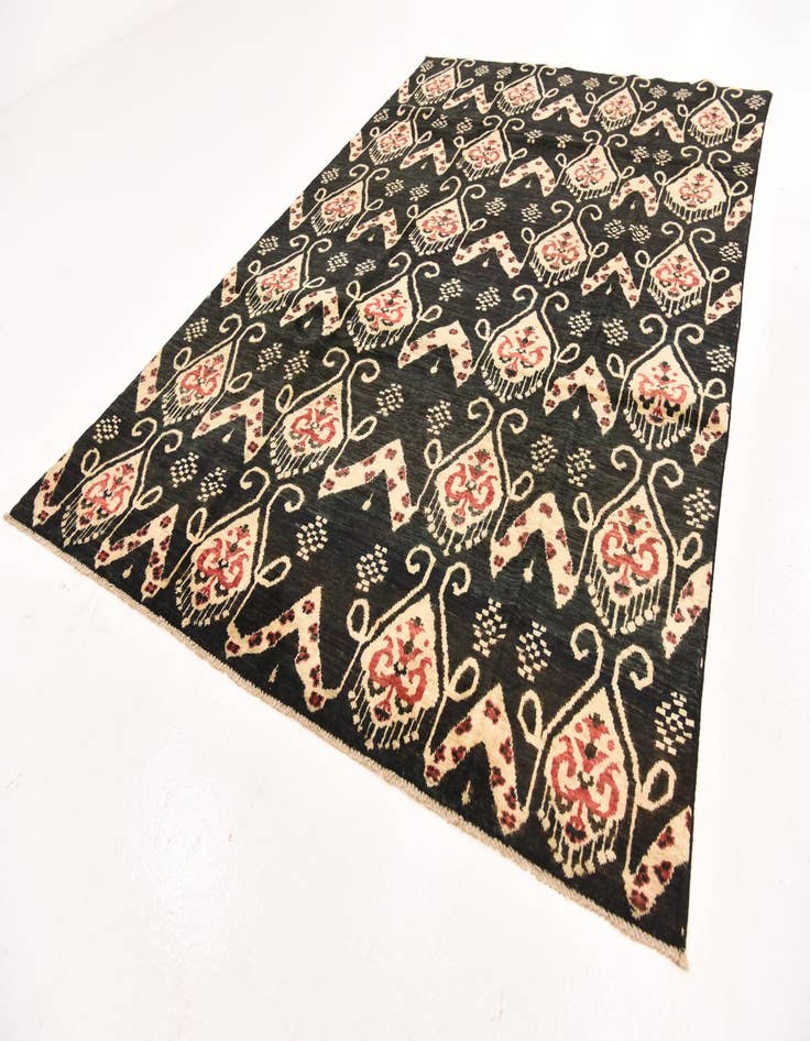 Detail image of  6' 2 x 9' 8  Hand Knotted Ikat Rug