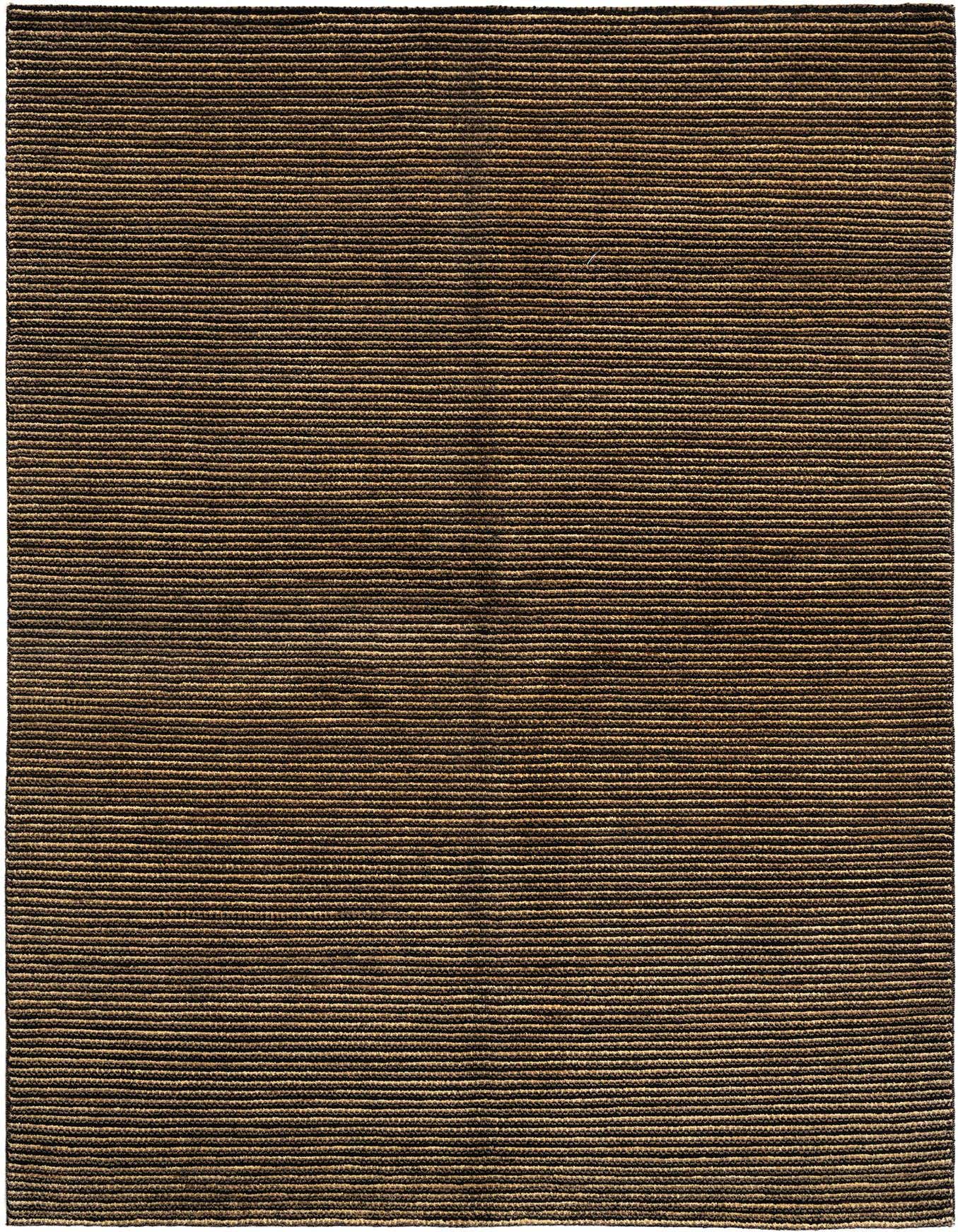 A 5x8 rectangular Juma rug from Rugs.com, featuring a textured black and dark brown striped pattern, suitable for various indoor spaces.