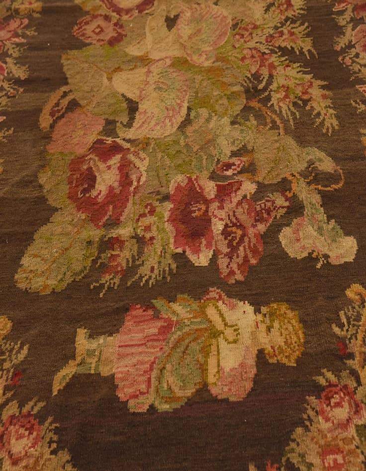 Detail image of  7' 2 x 12' 5  Hand Knotted Karabakh Wool Rug