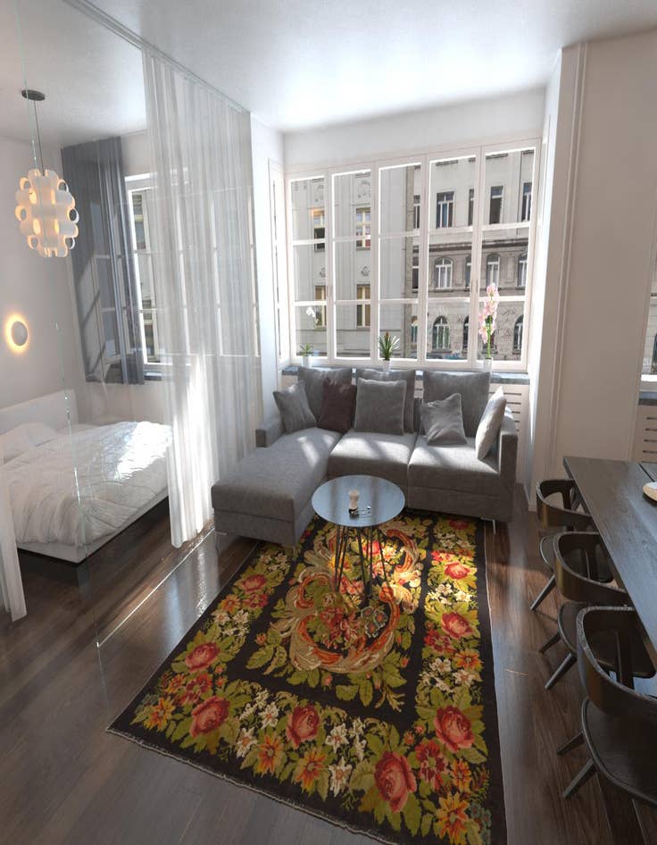 Detail image of 8' x 11' 3 Hand Knotted Karabakh Wool Rug