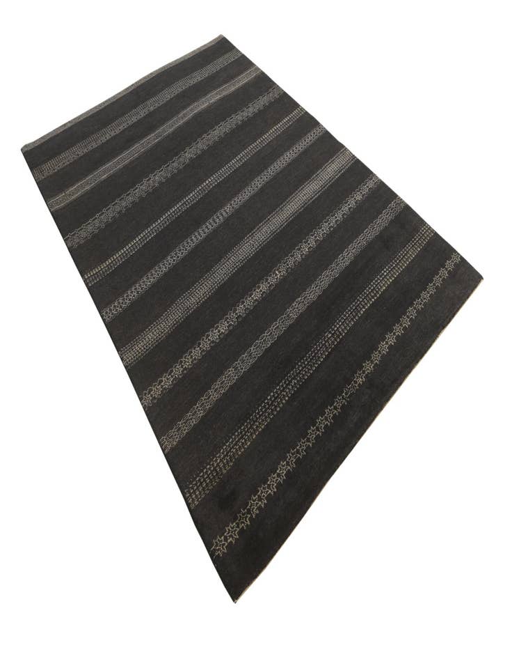 Detail image of  5' 7 x 8'  Hand Knotted Kashkuli Gabbeh Wool Rug