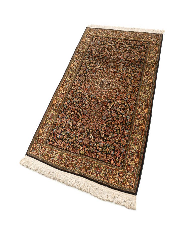 Detail image of  4' 3 x 6' 2  Hand Knotted Kashmir Oriental Wool Rug