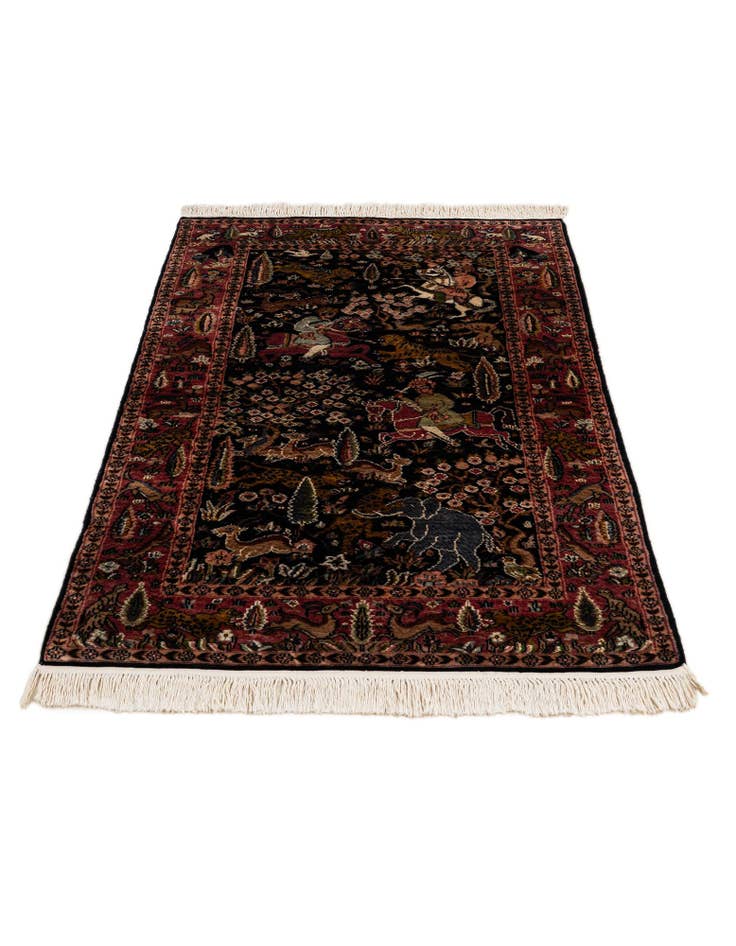 Detail image of  3' 1 x 5'  Hand Knotted Kashmir Oriental Rug