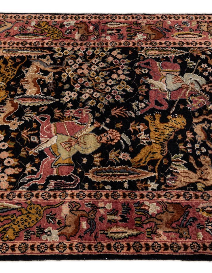 Detail image of  3' 1 x 5'  Hand Knotted Kashmir Oriental Rug