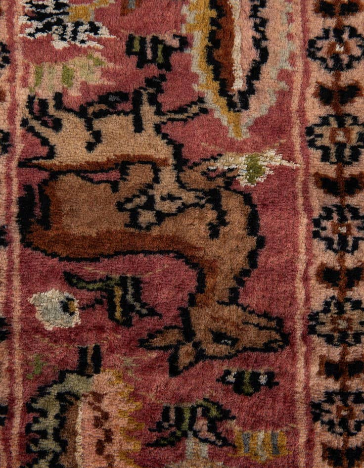 Detail image of  3' 1 x 5'  Hand Knotted Kashmir Oriental Rug