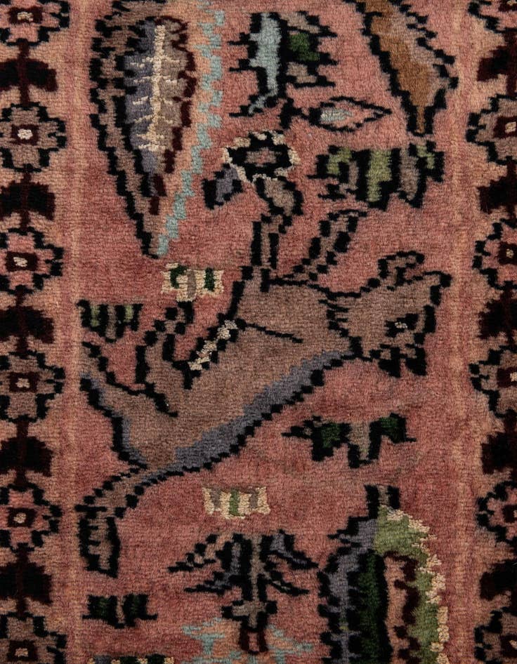 Detail image of  3' 4 x 4' 1  Hand Knotted Kashmir Oriental Rug