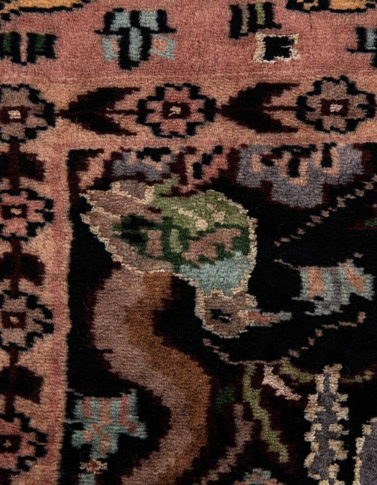 Detail image of  3' 4 x 4' 1  Hand Knotted Kashmir Oriental Rug