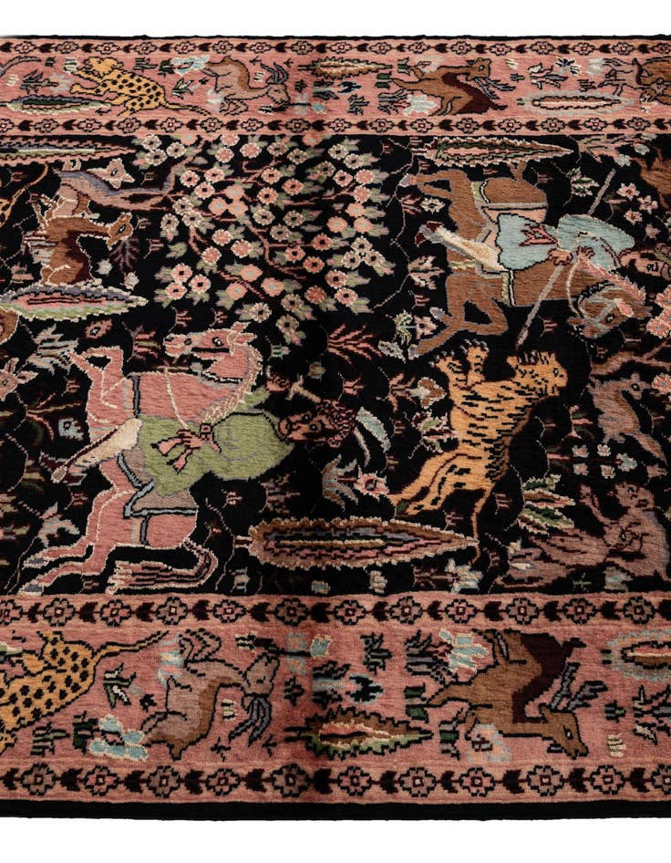 Detail image of  3' 4 x 4' 1  Hand Knotted Kashmir Oriental Rug