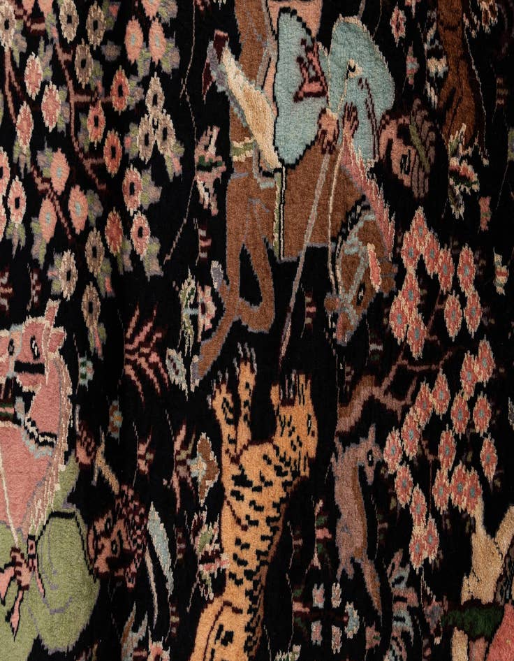 Detail image of  3' 4 x 4' 1  Hand Knotted Kashmir Oriental Rug