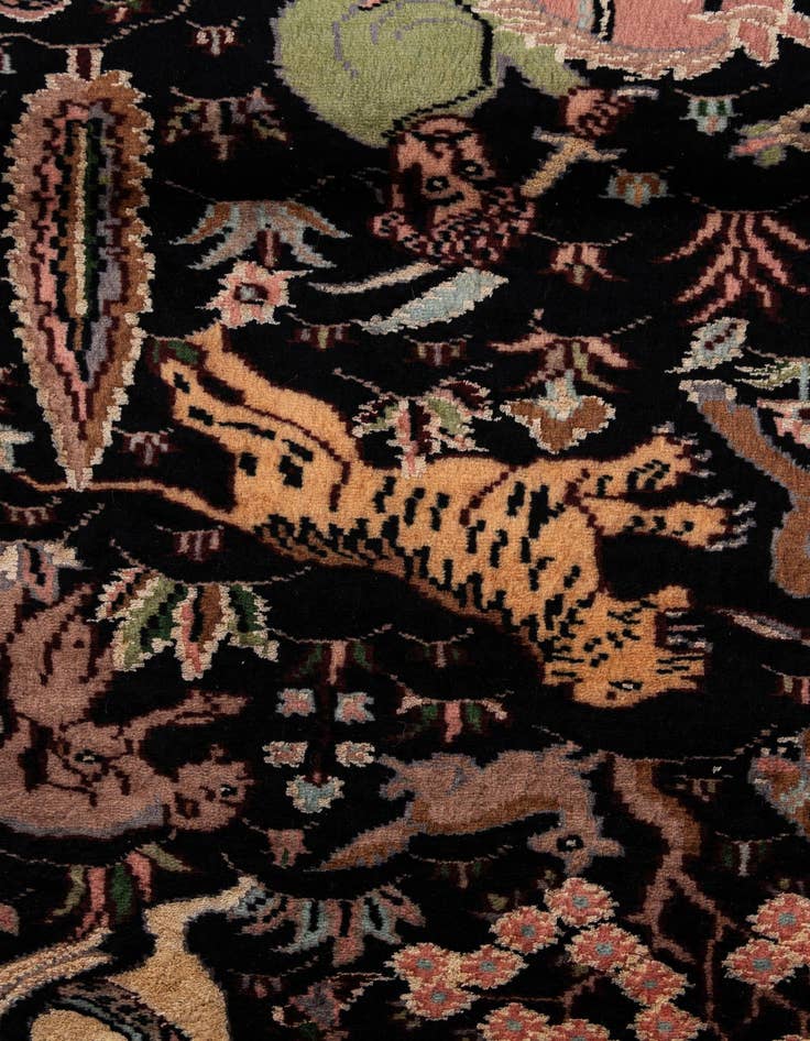 Detail image of  3' 4 x 4' 1  Hand Knotted Kashmir Oriental Rug