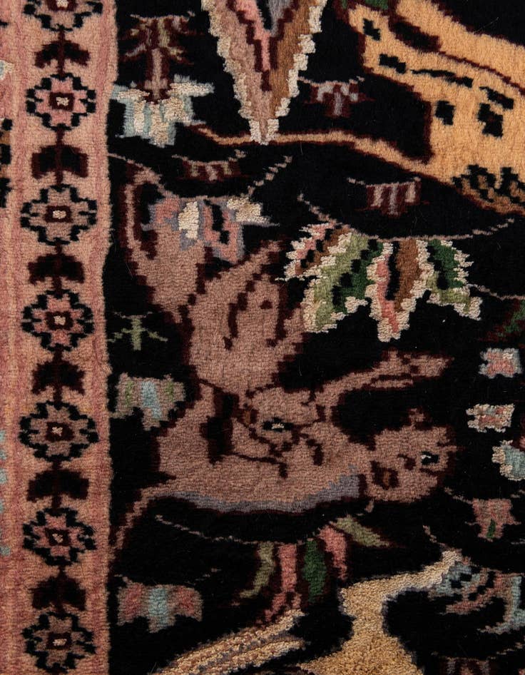 Detail image of  3' 4 x 4' 1  Hand Knotted Kashmir Oriental Rug
