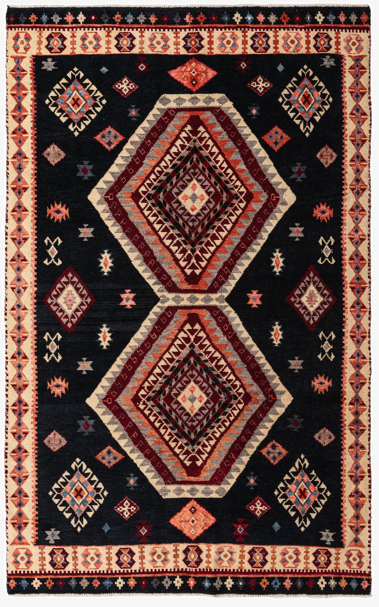  6' 5 x 10' 3  Hand Knotted Kazak Rug