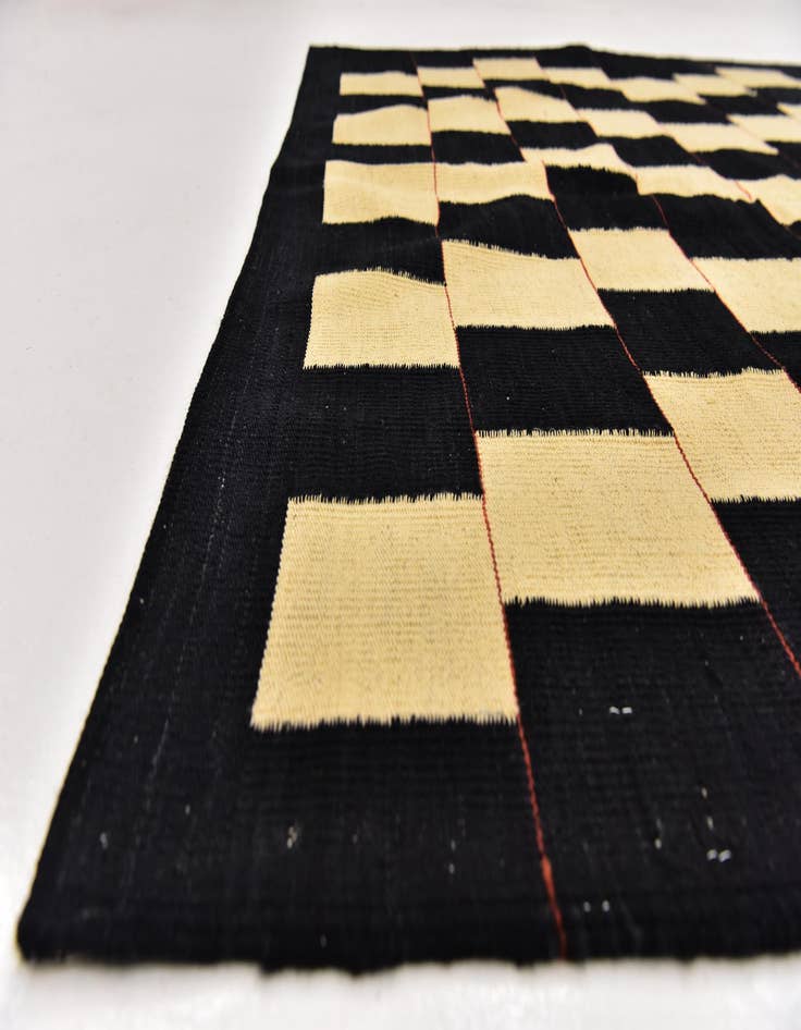 Detail image of  5' 2 x 6' 10  Hand Woven Kilim Modern Wool Rug