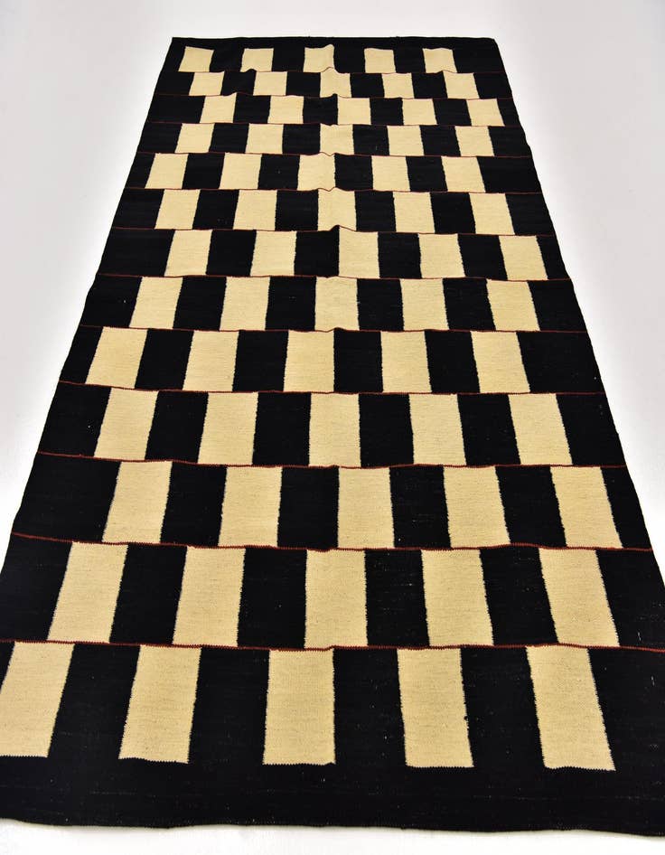 Detail image of  5' x 6' 10  Hand Woven Kilim Modern Wool Rug