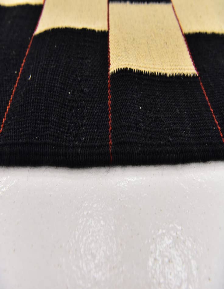 Detail image of  4' 3 x 6'  Hand Woven Kilim Modern Wool Rug