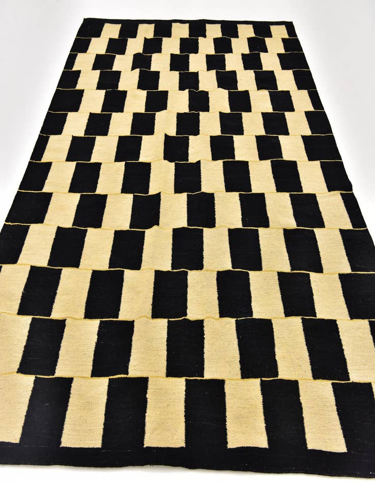 Detail image of  6' x 7' 8  Hand Woven Kilim Modern Wool Rug