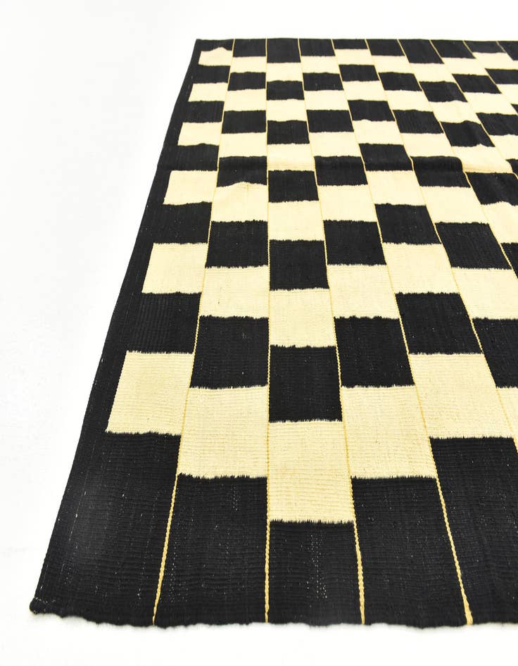Detail image of  6' x 7' 9  Hand Woven Kilim Modern Wool Rug