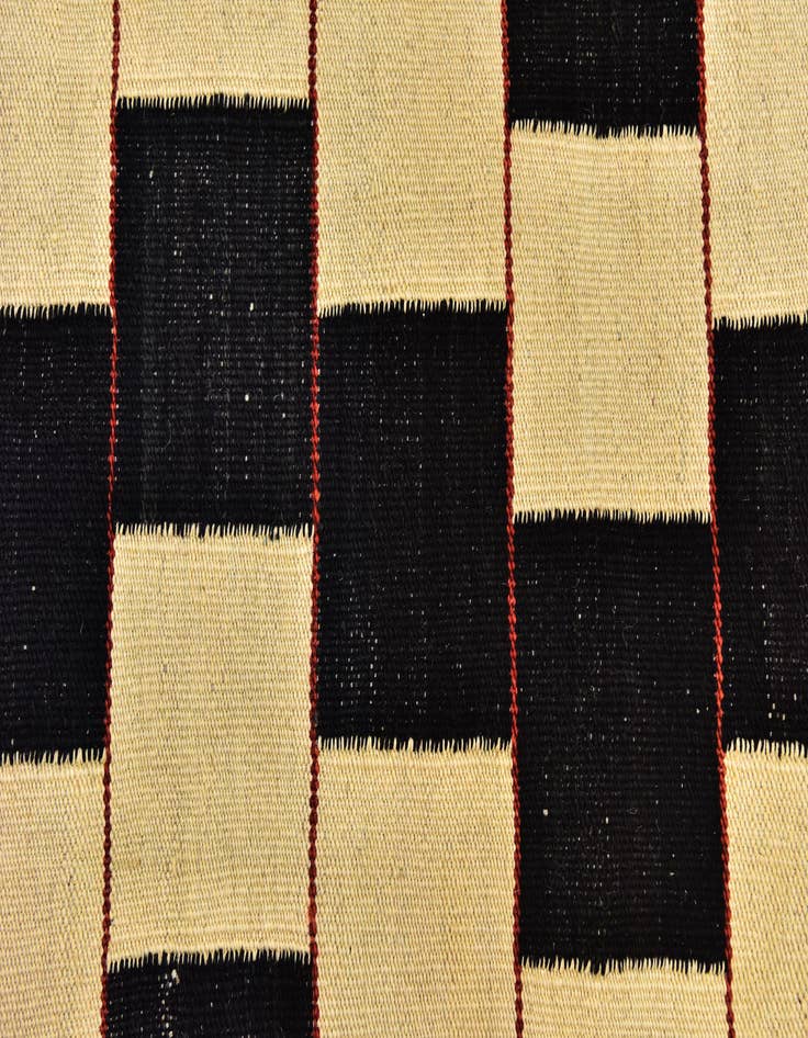 Detail image of  4' 4 x 6'  Hand Woven Kilim Modern Wool Rug